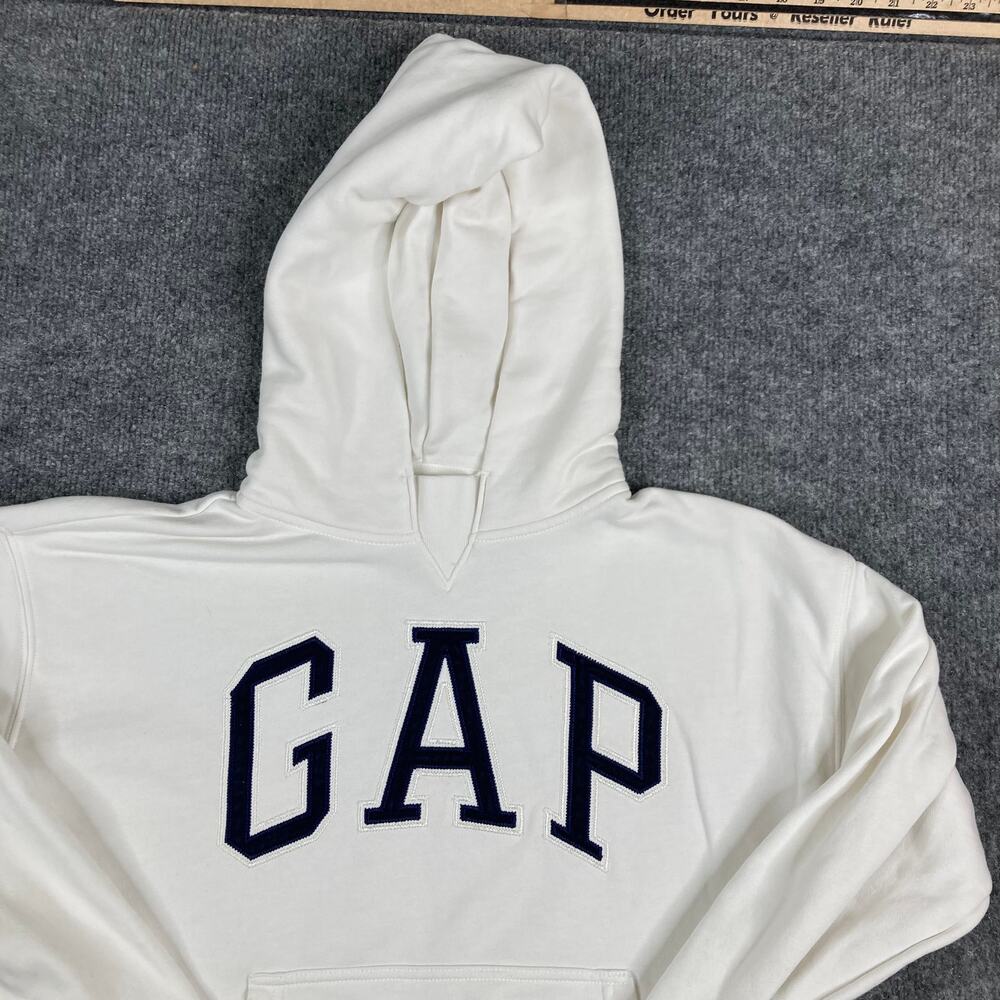 GAP Hoodie Kids 12 White Logo‎ Pullover Fleece Sweatshirt